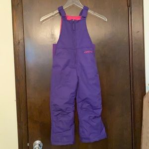 Girls Arctix Purple Bib Snow Pants